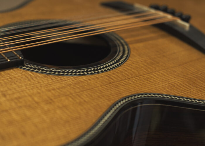 10 string guitar bouzouki soundhole and bridge